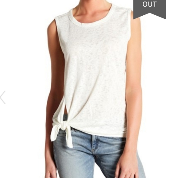 bobeau Tops - Bobeau Tie Front Muscle Tank